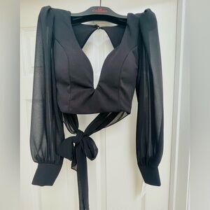 Beautiful black wrap top